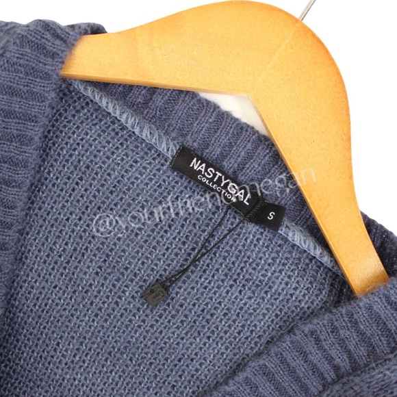 Nasty Gal Knit The Floor V-Neck Cropped Cardigan - Picture 8 of 12